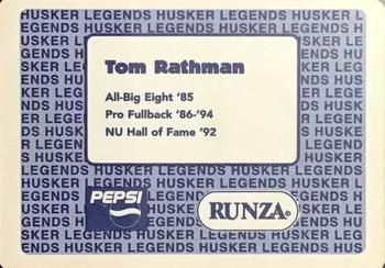 2000 Runza Nebraska Cornhuskers Husker Legends #NNO Tom Rathman Back