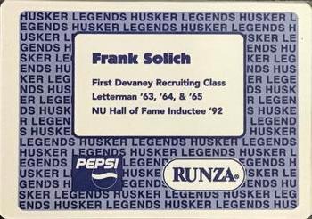2000 Runza Nebraska Cornhuskers Husker Legends #NNO Frank Solich Back