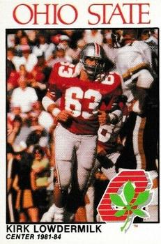 1989 Ohio State Buckeyes #3 Kirk Lowdermilk Front