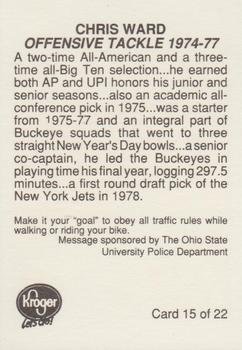1989 Ohio State Buckeyes #15 Chris Ward Back