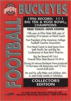 1997 Ohio State Buckeyes #NNO John Cooper Back