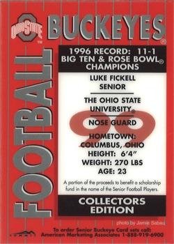 1997 Ohio State Buckeyes #NNO Luke Fickell Back