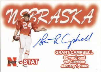 2008 TK Legacy Nebraska Cornhuskers - N-Stat Autographs #ST1 Grant Campbell Front