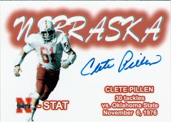 2008 TK Legacy Nebraska Cornhuskers - N-Stat Autographs #ST6 Clete Pillen Front