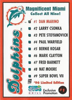 1996 Miami Subs Grill #1 Dan Marino Back
