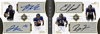 2017 Panini Limited - Limited Quad Autograph Booklet #QAB-BAL Ed Reed / Jamal Lewis / Ray Lewis / Trent Dilfer Front