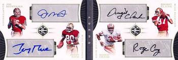 2017 Panini Limited - Limited Quad Autograph Booklet #QAB-SFN Dwight Clark / Jerry Rice / Joe Montana / Roger Craig Front