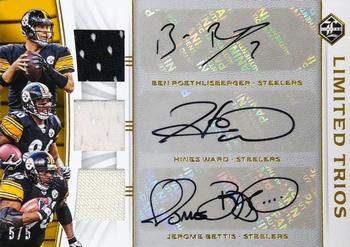 2017 Panini Limited - Limited Trios Autograph Jersey #TAJ-PIT Hines Ward / Jerome Bettis / Ben Roethlisberger Front