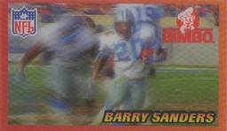 1996 Pinnacle Bimbo Bread #6 Barry Sanders Front