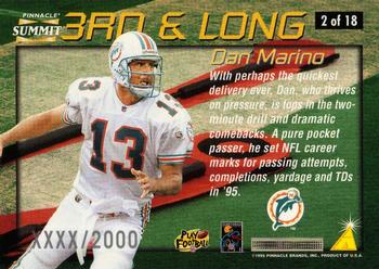 1996 Summit - Third and Long Executive Proofs #2 Dan Marino Back