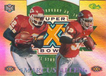 1996 Classic NFL Experience - Super Bowl XXX Die Cut Interactive #4C Marcus Allen Front
