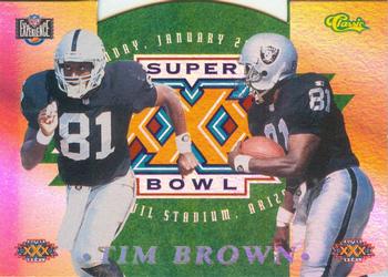 1996 Classic NFL Experience - Super Bowl XXX Die Cut Interactive #5C Tim Brown Front