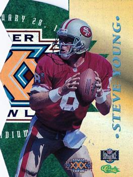 1996 Classic NFL Experience - Super Bowl XXX Die Cut Interactive #7B Steve Young Front