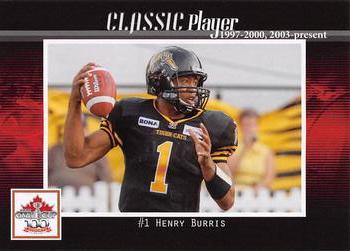 2012 Extreme Sports CFL Grey Cup 100 Years #NNO Henry Burris Front