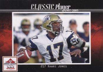 2012 Extreme Sports CFL Grey Cup 100 Years #NNO Khari Jones Front