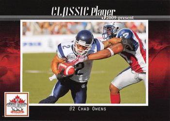 2012 Extreme Sports CFL Grey Cup 100 Years #NNO Chad Owens Front