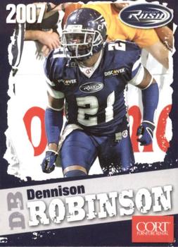 2007 MultiAd Chicago Rush (AFL) #15 Dennison Robinson Front