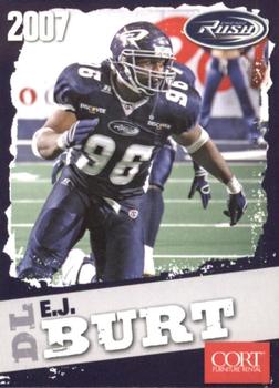 2007 MultiAd Chicago Rush (AFL) #25 E.J. Burt Front
