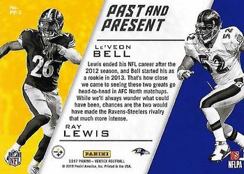 2017 Panini Vertex - Past and Present #PP-2 Le'Veon Bell / Ray Lewis Back
