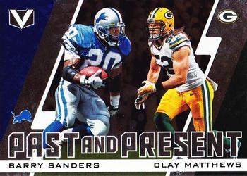 2017 Panini Vertex - Past and Present #PP-3 Barry Sanders / Clay Matthews Front