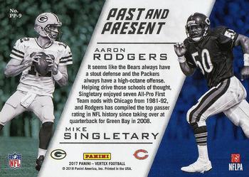 2017 Panini Vertex - Past and Present #PP-9 Aaron Rodgers / Mike Singletary Back