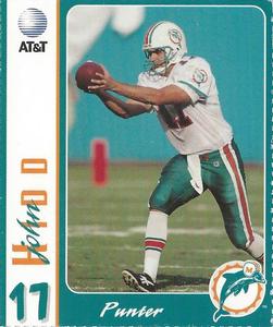 1996 AT&T Miami Dolphins #NNO John Kidd Front