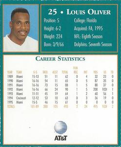 1996 AT&T Miami Dolphins #NNO Louis Oliver Back