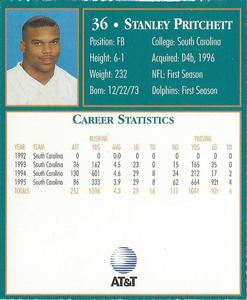 1996 AT&T Miami Dolphins #NNO Stanley Pritchett Back