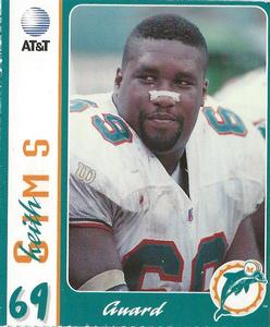 1996 AT&T Miami Dolphins #NNO Keith Sims Front