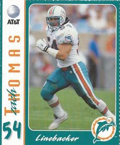 1996 AT&T Miami Dolphins #NNO Zach Thomas Front