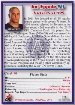 2012 JOGO #90 Joe Eppele Back