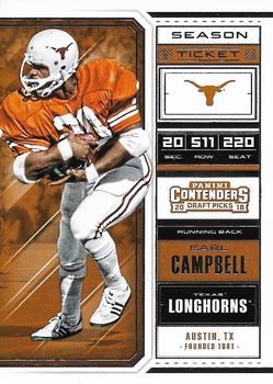 2018 Panini Contenders Draft Picks #38 Earl Campbell Front