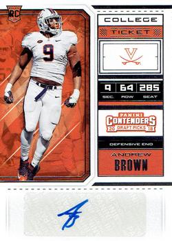 2018 Panini Contenders Draft Picks #139 Andrew Brown Front