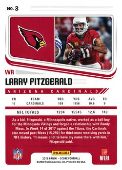 2018 Score #3 Larry Fitzgerald Back