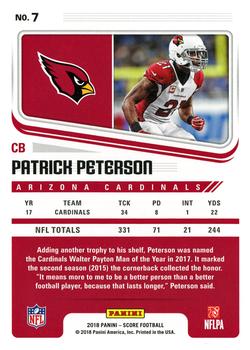 2018 Score #7 Patrick Peterson Back