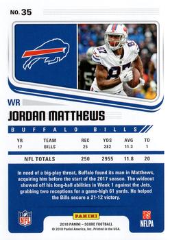 2018 Score #35 Jordan Matthews Back