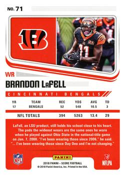 2018 Score #71 Brandon LaFell Back