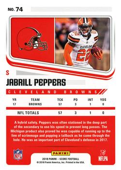 2018 Score #74 Jabrill Peppers Back