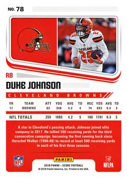 2018 Score #78 Duke Johnson Back