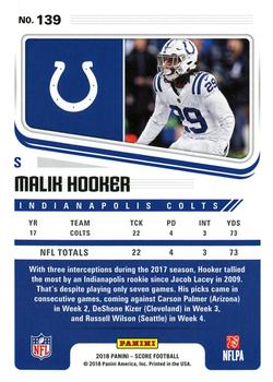 2018 Score #139 Malik Hooker Back