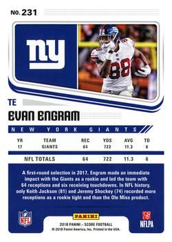 2018 Score #231 Evan Engram Back