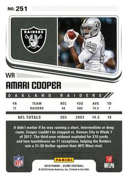 2018 Score #251 Amari Cooper Back