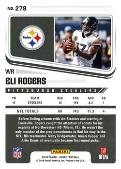 2018 Score #278 Eli Rogers Back