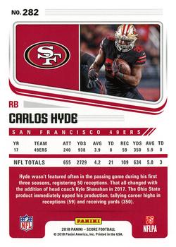 2018 Score #282 Carlos Hyde Back