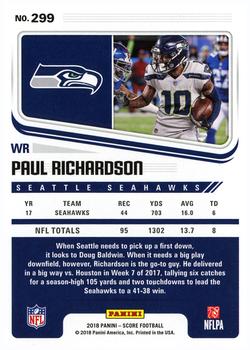 2018 Score #299 Paul Richardson Back