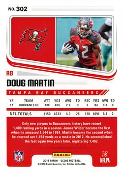 2018 Score #302 Doug Martin Back