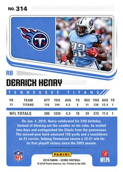 2018 Score #314 Derrick Henry Back