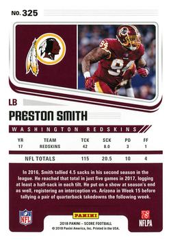 2018 Score #325 Preston Smith Back