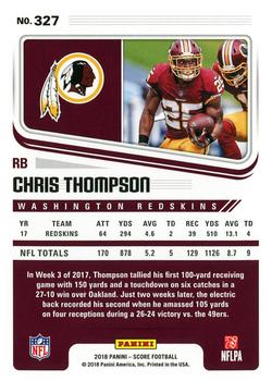 2018 Score #327 Chris Thompson Back