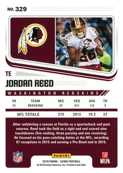 2018 Score #329 Jordan Reed Back